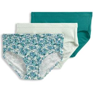 imageJockey Womens Underwear Elance Breathe Hipster  3 PackSubtle MintSimple Floral ParadiseBayou