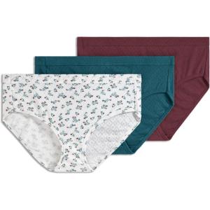 imageJockey Womens Underwear Elance Breathe Hipster  3 PackTeal Flower Mix