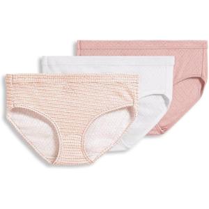 imageJockey Womens Underwear Elance Breathe Hipster  3 PackWhiteSeashell RoseNeutral Rose Horizon