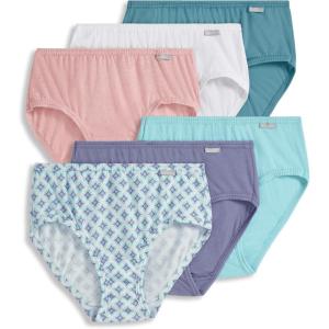 imageJockey Womens Underwear Plus Size Elance Hipster  6 PackWinter SprigHydrangeaSeaCoral Mist HeatherCoveWhite