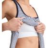 imageJockey Womens Activewear EVERACTIVE Racerback Dress with Builtin BraNavy Jess Stripe