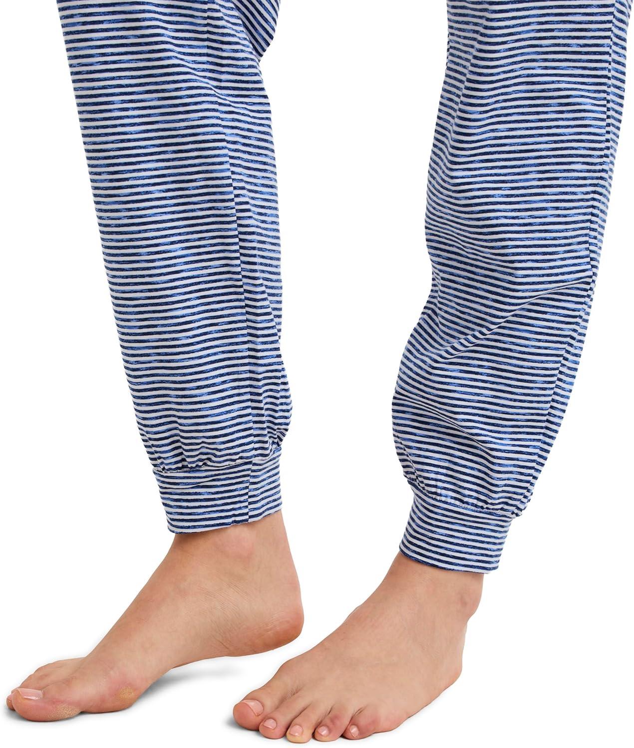 imageJockey Womens Sleepwear Organic Cotton Stretch JoggerFeeder Stripe