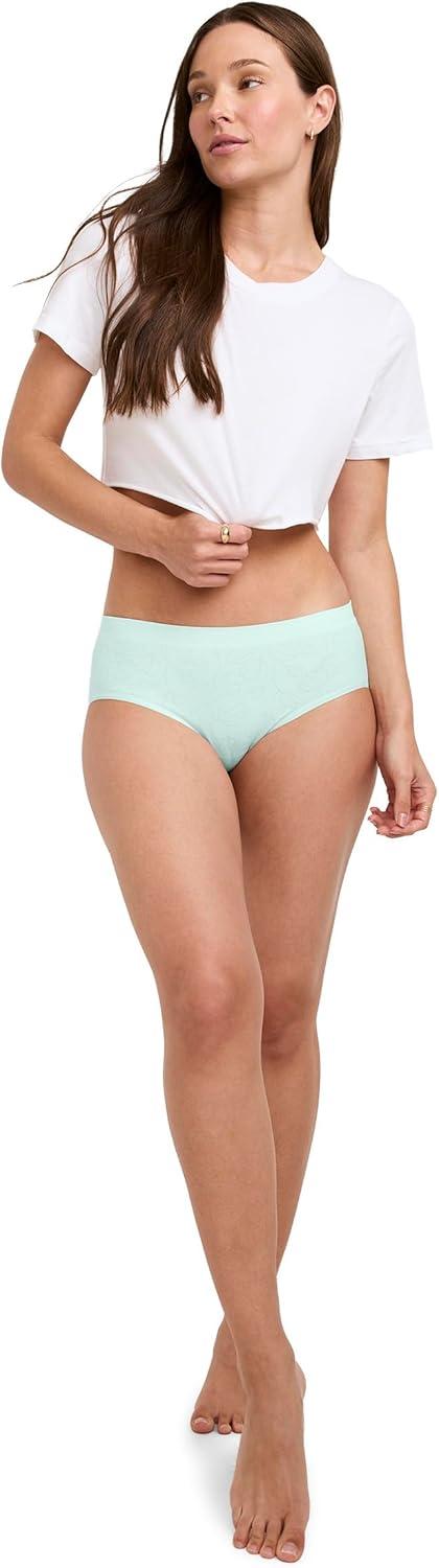 imageJockey Womens Underwear Seamfree HipsterMorning Dew Jacquard