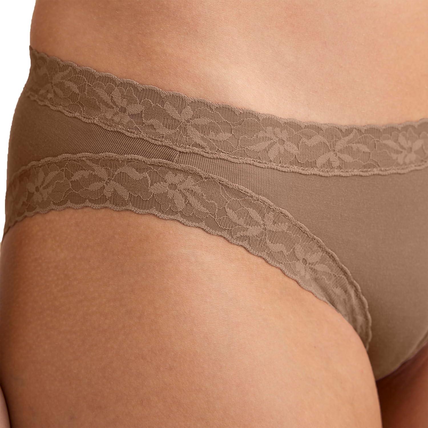 imageJockey Womens Underwear Soft Stretch Lace Supersoft BikiniAlmond