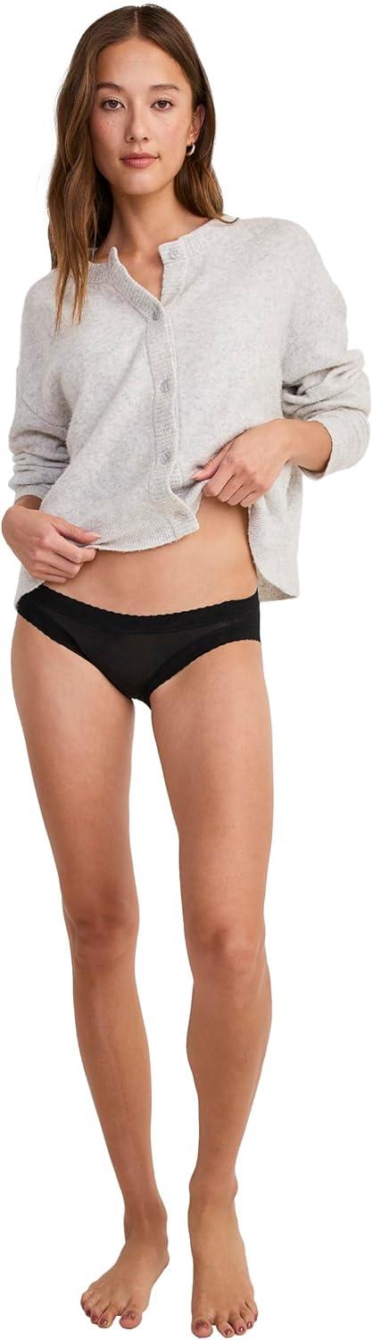 imageJockey Womens Underwear Soft Stretch Lace Supersoft BikiniBlack