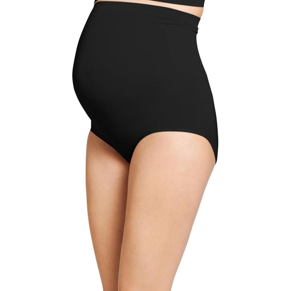 imageJockey Womens Underwear Maternity Over the Belly BriefBlack