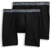 imageJockey Mens Underwear Big Man Active Microfiber 9quot Long Leg Boxer Brief  2 PackBlack