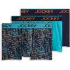 imageJockey Mens Underwear Chafe Proof Pouch Microfiber 3quot Trunk  3 PackOcean SurfLight TrailsJockey Blue