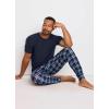 imageJockey Mens Sleepwear Ultra Soft Cooling Sleep JoggerNavy Wish Plaid