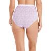 imageJockey Womens Underwear Organic Cotton Stretch Logo Modern Brief  3 PackCherry WineFloral BushesSheer Lilac
