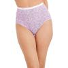 imageJockey Womens Underwear Organic Cotton Stretch Logo Modern Brief  3 PackCherry WineFloral BushesSheer Lilac