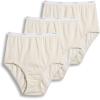 imageJockey Womens Underwear Organic Cotton Stretch Logo Modern Brief  3 PackIvory