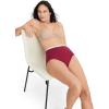 imageJockey Womens Underwear Organic Cotton Stretch Logo Modern Brief  3 PackRed PearFawning GeoPink Harmony