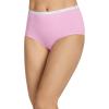 imageJockey Womens Underwear Organic Cotton Stretch Logo Modern Brief  3 PackSienna SunsetSimple Pink StripeIvory