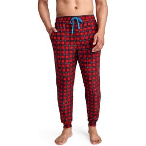 imageJockey Mens Sleepwear Ultra Soft Cooling Sleep JoggerFun Red Plaid