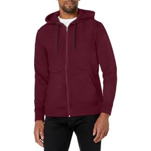 imageJockey Mens Loungewear Cotton Blend Fleece Full Zip HoodieZinfandel