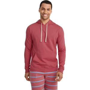 imageJockey Mens Loungewear Lightweight Cotton Blend Fleece HoodieMalibu Red
