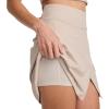 imageJockey Womens Activewear EVERACTIVE Wrap Front Skirt with Builtin ShortOatmeal Heather