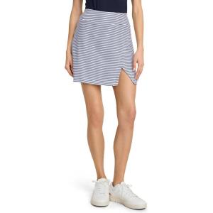 imageJockey Womens Activewear EVERACTIVE Wrap Front Skirt with Builtin ShortNavy Jess Stripe