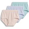 imageJockey Womens Underwear Comfies Microfiber Brief  3 PackTeal BluePeriwinklePeach Rose