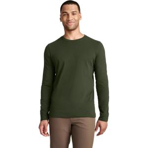 imageJockey Mens Casualwear Made2Fit Long Sleeve Crew Neck TShirtMire Green