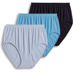 imageJockey Womens Underwear Comfies Microfiber Brief  3 PackBlue WaveSailor BlueNight Blue