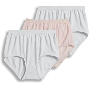 imageJockey Womens Underwear Comfies Microfiber Brief  3 PackWhiteShellWhite