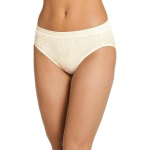 imageJockey Womens Underwear Cotton Stretch Hi CutChevron Sand