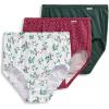 imageJockey Womens Underwear Elance Brief  3 PackCactus PineSmall Blizzard DotDiamond White Mistletoe