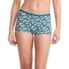 imageJockey Womens Underwear Organic Cotton Stretch BoyshortFrayed Teal Floral