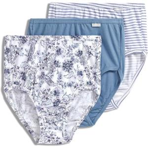 imageJockey Womens Underwear Elance Brief  3 PackFresh CoastMontauk StripePaisley Floral