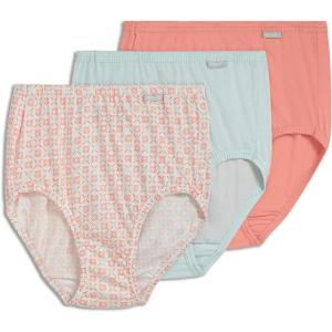 imageJockey Womens Underwear Elance Brief  3 PackParadise PeachPeach Garden GeoEcho Blue