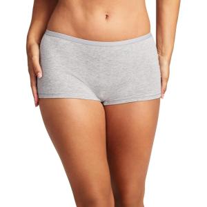 imageJockey Womens Underwear Organic Cotton Stretch BoyshortGrey Heather