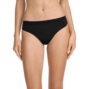 imageJockey Womens Underwear Soft Stretch Lace Microfiber ThongBlack