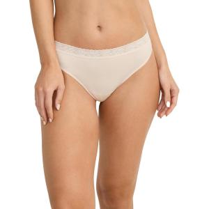 imageJockey Womens Underwear Soft Stretch Lace Microfiber ThongPeach Ice