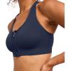 image:imageJockey Womens Bra Seamfree Mid Impact Zip Front Sports BraJockey Blue