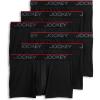 image:imageJockey Mens Underwear Chafe Proof Pouch Microfiber 3 Trunk  6 PackBlack