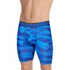 image:imageJockey Mens Underwear Active Microfiber 9 Long Leg Boxer Brief  3 PackMajestic BlueOceanic CamoBrilliant Blue