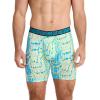 image:imageJockey Mens Underwear Active Microfiber 9 Long Leg Boxer Brief  3 PackNorthern LightPsychedelicTrue Navy
