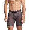 image:imageJockey Mens Underwear Active Microfiber 9 Long Leg Boxer Brief  3 PackStriated Steel
