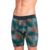 image:imageJockey Mens Underwear Active Microfiber 9 Long Leg Boxer Brief  3 PackTropical CoralJagged Bayou OmbreBlack