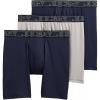 image:imageJockey Mens Underwear Active Microfiber 9 Long Leg Boxer Brief  3 PackNavyQuartzNavy