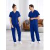 image:imageJockey Unisex Scrubs Classic Unisex One Pocket Stretch Scrub TopGalaxy Blue