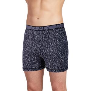 image:imageJockey Mens Underwear Active Microfiber 45 BoxerFunky Black and White Out