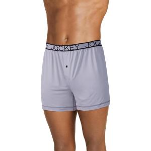 image:imageJockey Mens Underwear Active Microfiber 45 BoxerGrey
