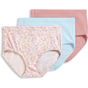 image:imageJockey Womens Underwear Elance Breathe Brief  3 PackEarth RoseSunday FloralIceberg