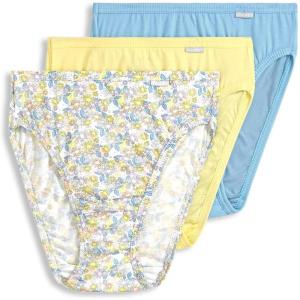image:imageJockey Womens Underwear Plus Size Elance French Cut  3 PackLight YellowDitsy DaisyBlue Stardust