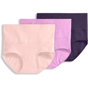 image:imageJockey Womens Shapewear Skimmies Cotton Stretch 360 Tummy Smoothing Brief  3 PackRose Dawn
