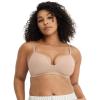 image:imageJockey Womens Bra Smooth amp Sleek Microfiber Demi Coverage Wirefree TShirt BraLight Beige