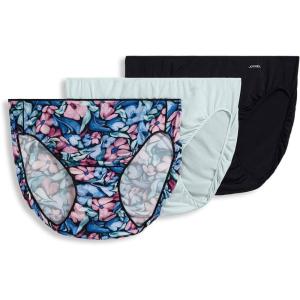 image:imageJockey No Panty Line Promise Tactel Bikini 3PackWavy Floral MauveSubtle MintBlack